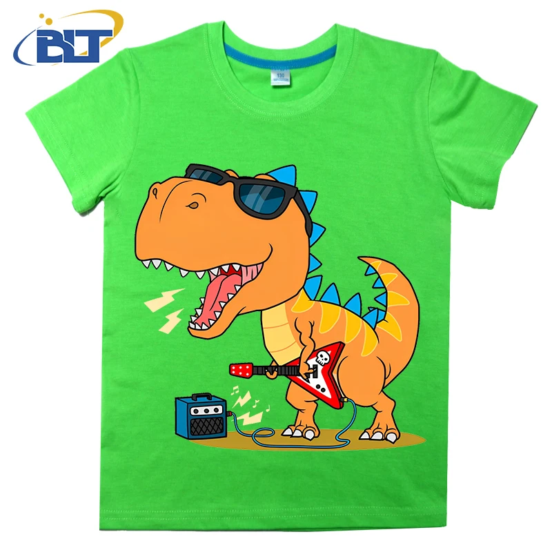 T-shirt per bambini stampata T-Rockstar Cool, top casual a maniche corte in cotone estivo, adatto sia per ragazzi che per ragazze