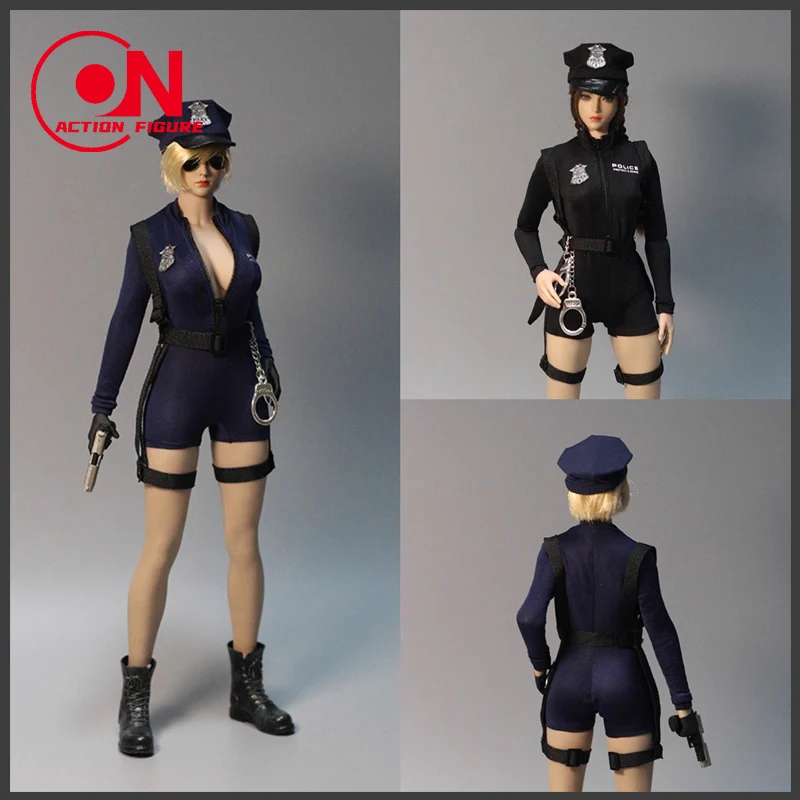 

DMTOYS 1/6 женщина-полицейский боди шляпа плечевой ремень косплей костюм модель одежды подходит для 12 дюймов женская фигурка тело куклы