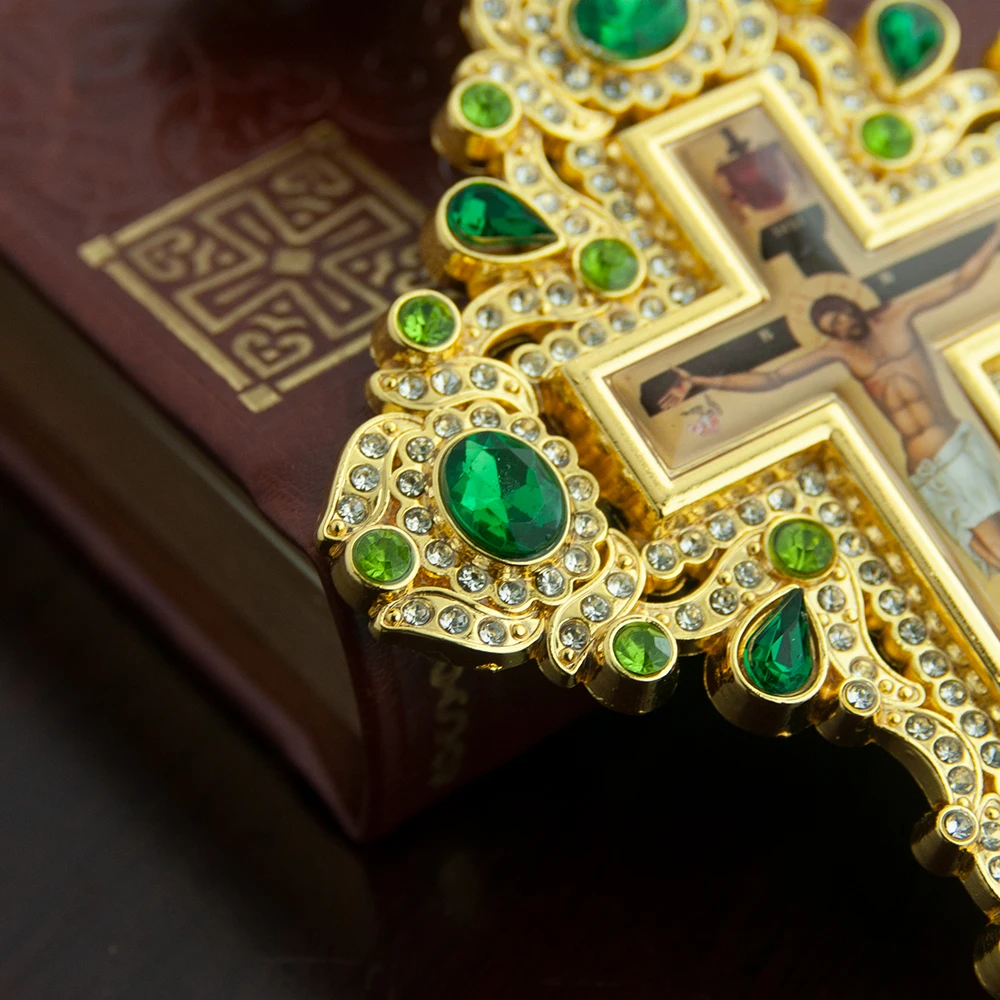HTISOK Orthodoxer Anhänger Kreuz Zinklegierung Kruzifix Christliches Kreuz Erstkommunion christliches Kreuz Anhänger Kreuz – Detail 5