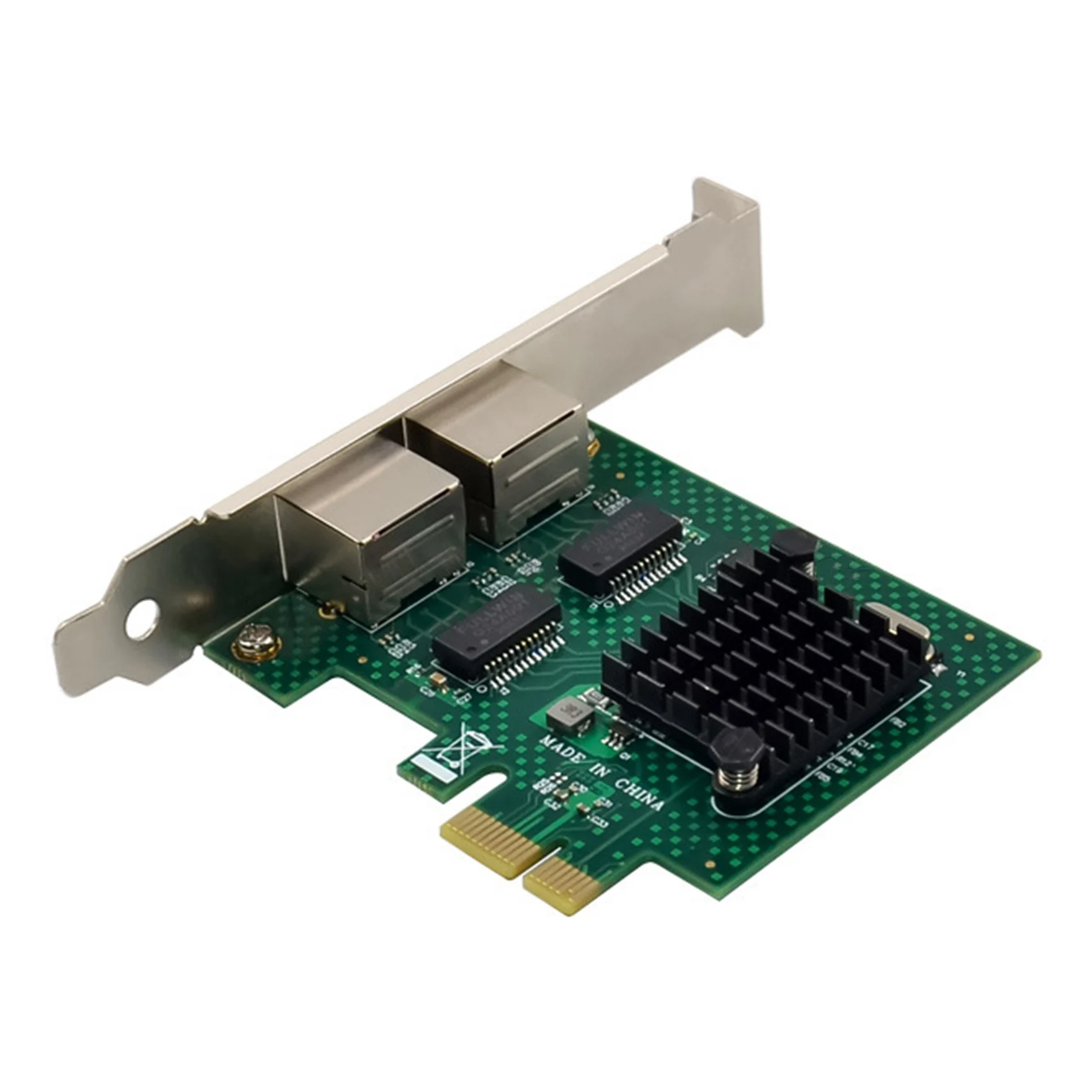 BCM5718 Gigabit Server Network Card PCI Express X1 Dual Port Network Adapter Card Compatible with WOL PXE