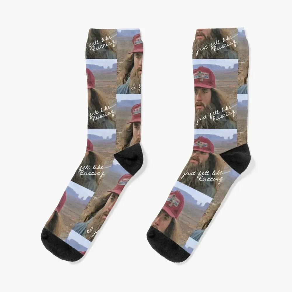 I just felt like running square Socks Lots Run anime Men's Socks Women's