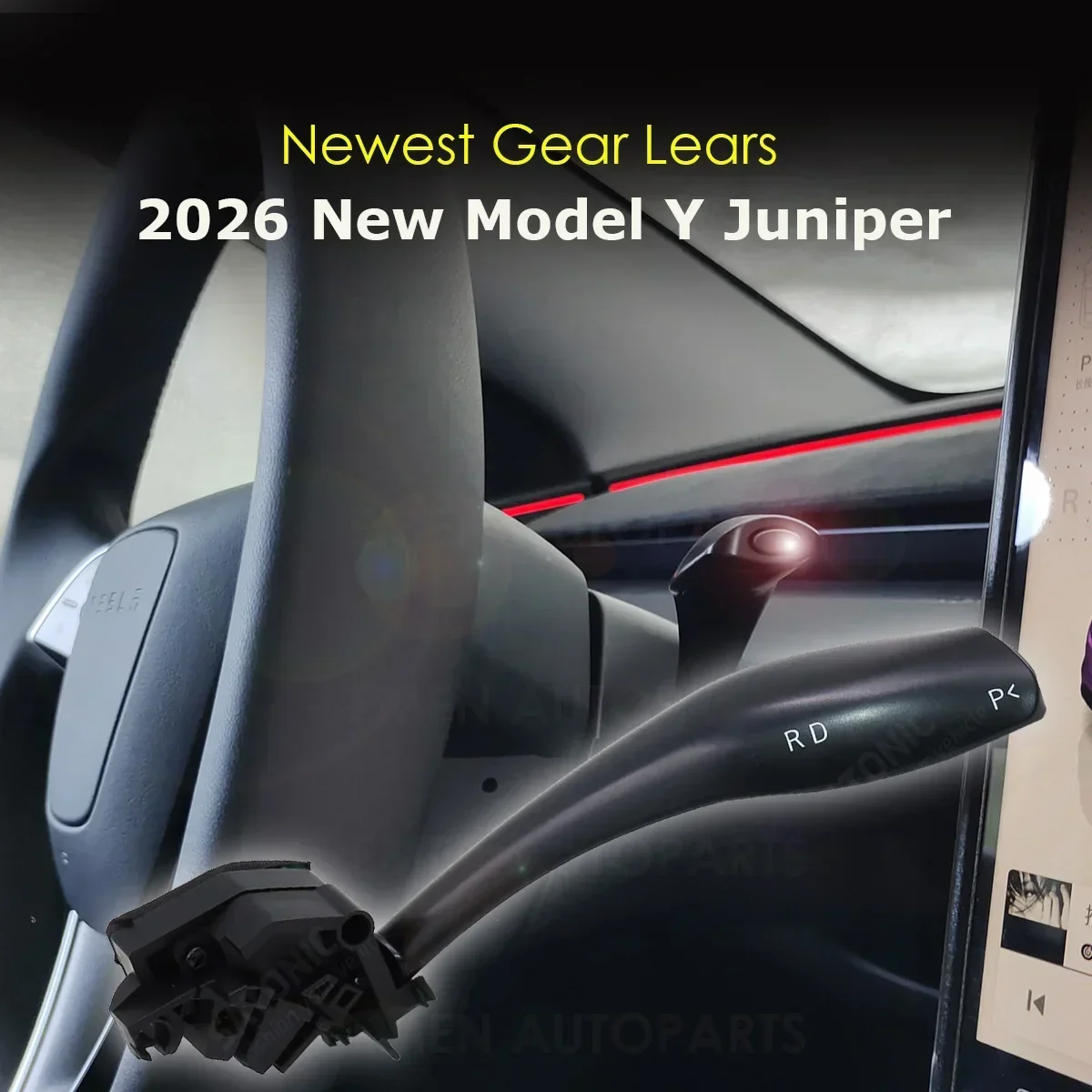 2026 New Y Gear Lever Signal Stalk For 2026 Tesla New Model Y Juniper YL OEM Style Drive Selector D R P Indicator AP Plug & Play
