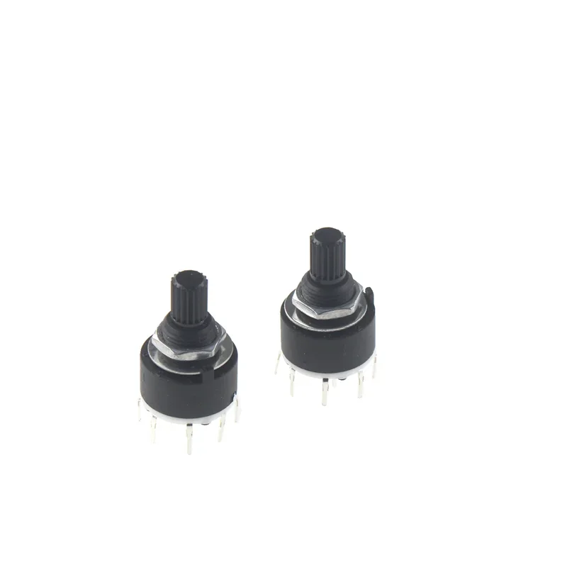 100PCS SR16 Plastic 16MM Rotary Band switch 2 Pole 3 4 position 1 Pole 5 6 8 Position Handle Length 15MM Axis band switch