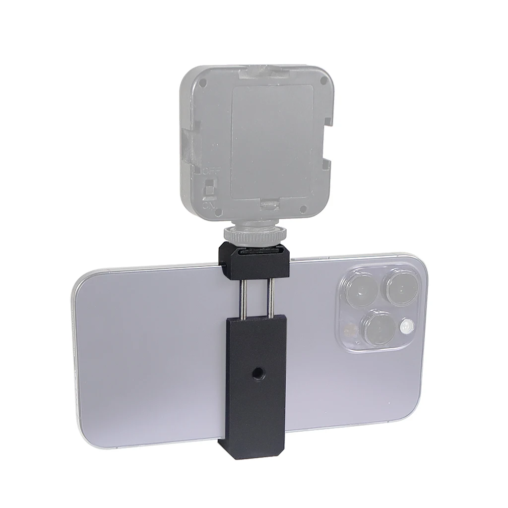 BGNing Aluminium Handy Stativ Halterung Klemmhalter Clip mit 1/4" Blitzschuh Halterung für Smartphone Vlog Licht Video Zubehör – Detail 17