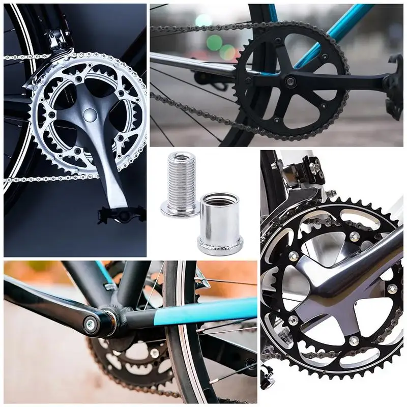 Kruk Schroeven Fiets Kettingboring Schroeven Crankset Bouten Stalen Moer Fiets Crank Bevestigingsbout Lichtgewicht Stevig Voor Mountainbikes