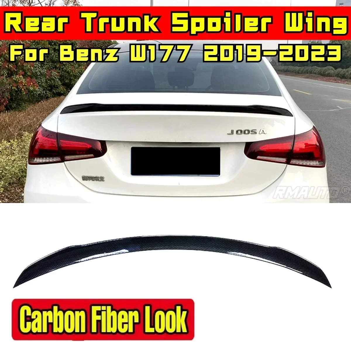 Car Rear Trunk Wing Body Kit Car Rear Spoiler Wing For Mercedes Benz W177 AMG Line Sedan A180 A200 A220 A160 A250 A35 2019-2023