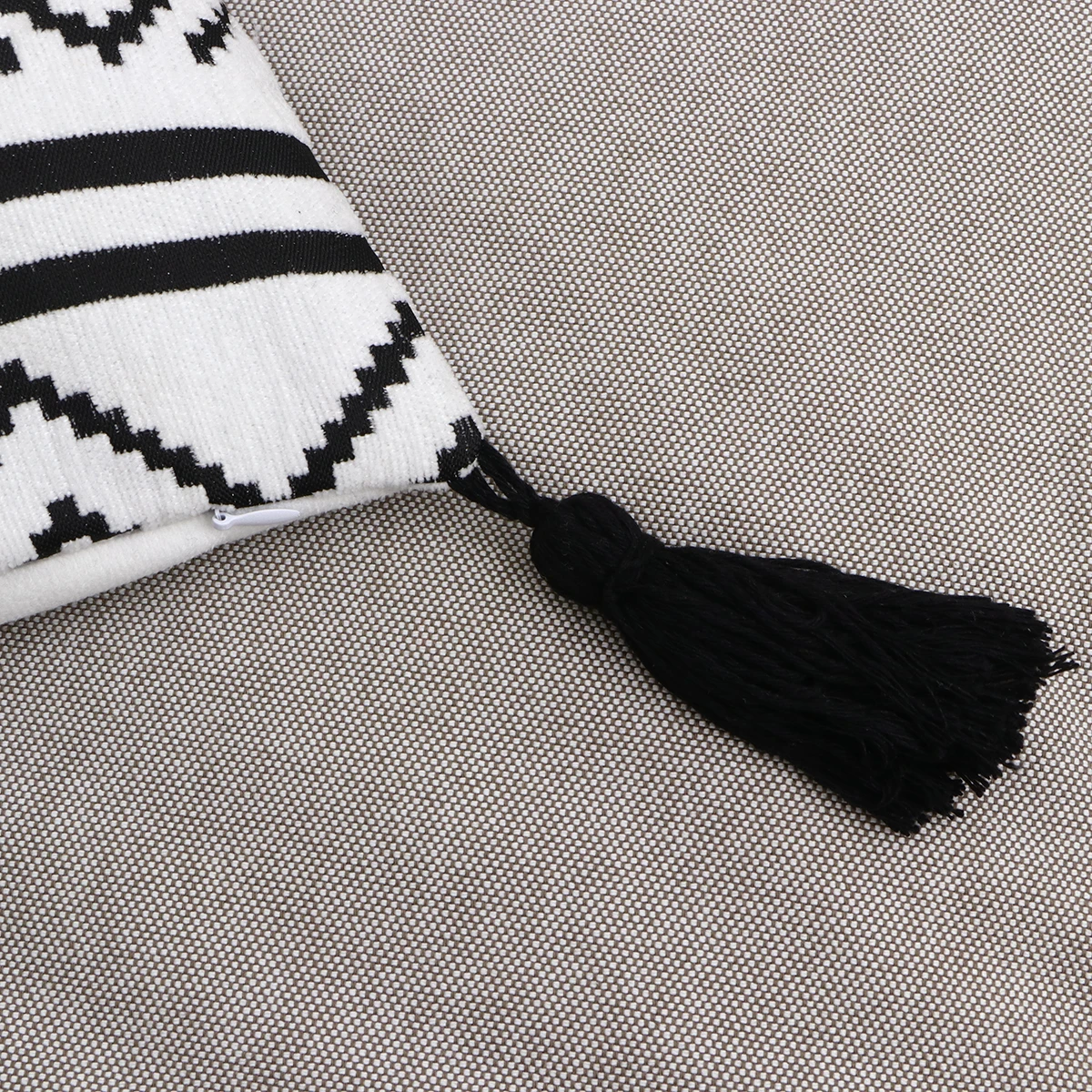 

1pc Jacquard Pillow Case Throw Nordic Geometric Fringe Pillowcover Square Cushion Comfort Smooth Washable Living Bedroom
