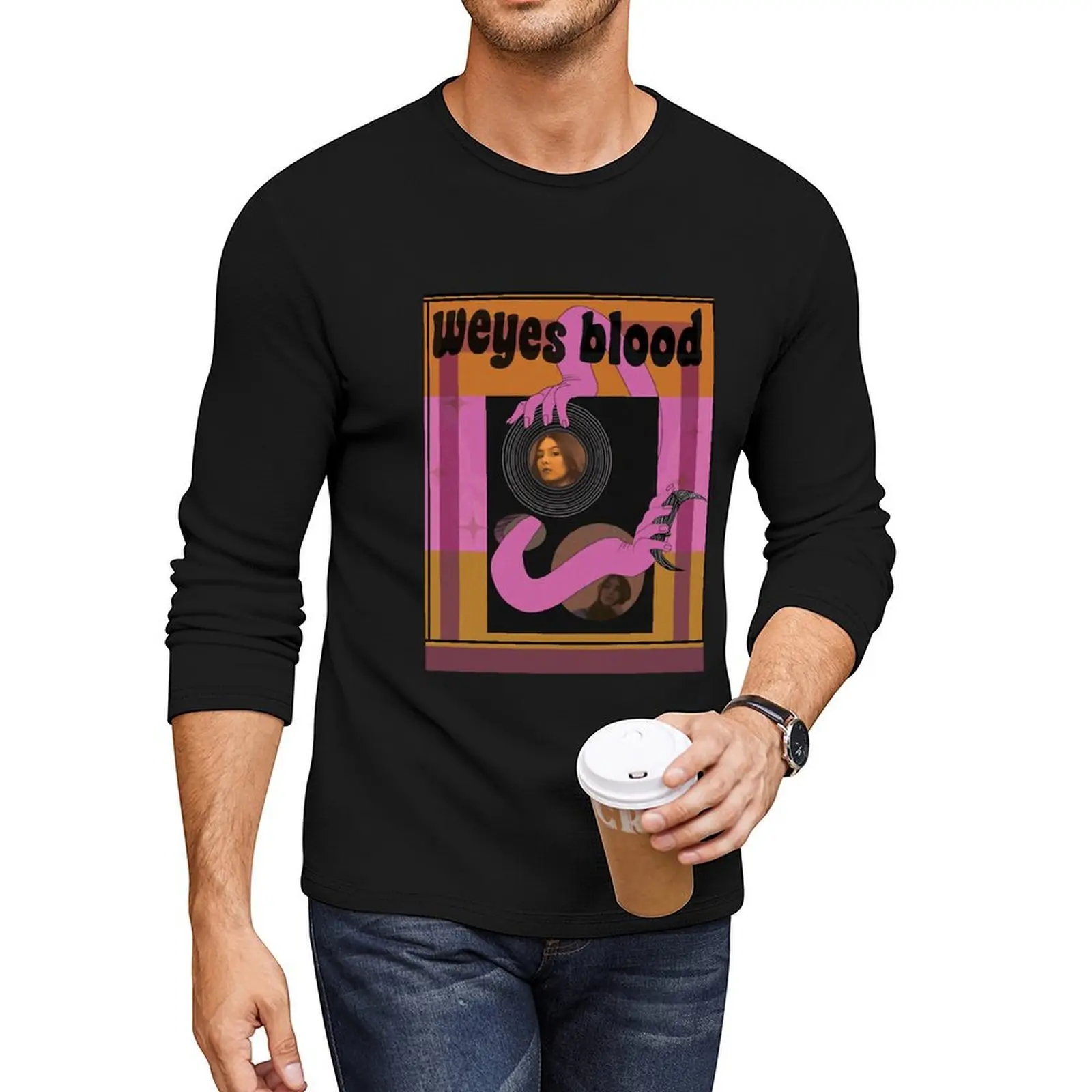 

Weyes Blood Unofficial Merch Tarot Card Long T-Shirt black t shirt designer t shirt men