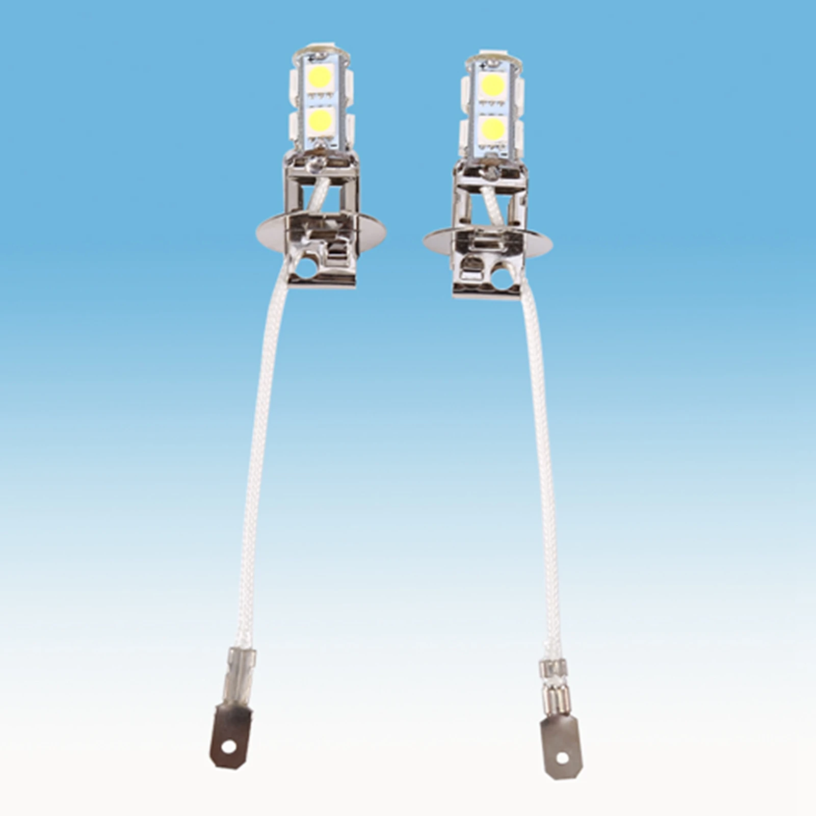 2x H3 5050 الأبيض 9 SMD LED DC12V السيارات سيارة الضباب ضوء مصباح LED لمبات 6500K H3 5050 الضباب الخفيف 9SMD H3 الضباب ضوء مصباح #4