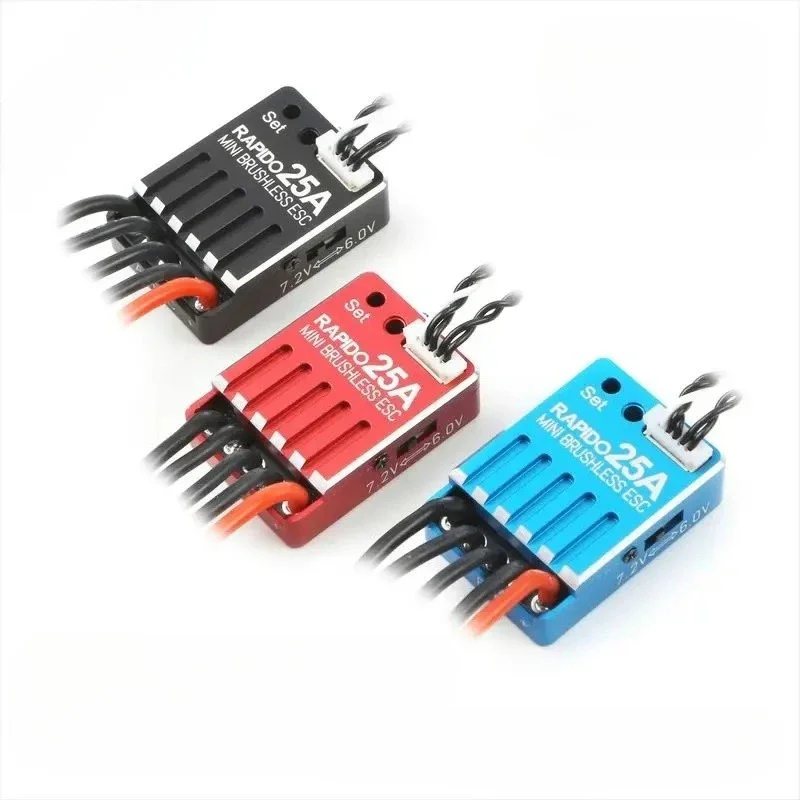 SkyDEl1pcs for RAPIDO 25A Mini OMG Accessories Brushless Electric Adjustable 6V3A for 1/18&1/24&1/28&1/32 Car Entry-level ESC To