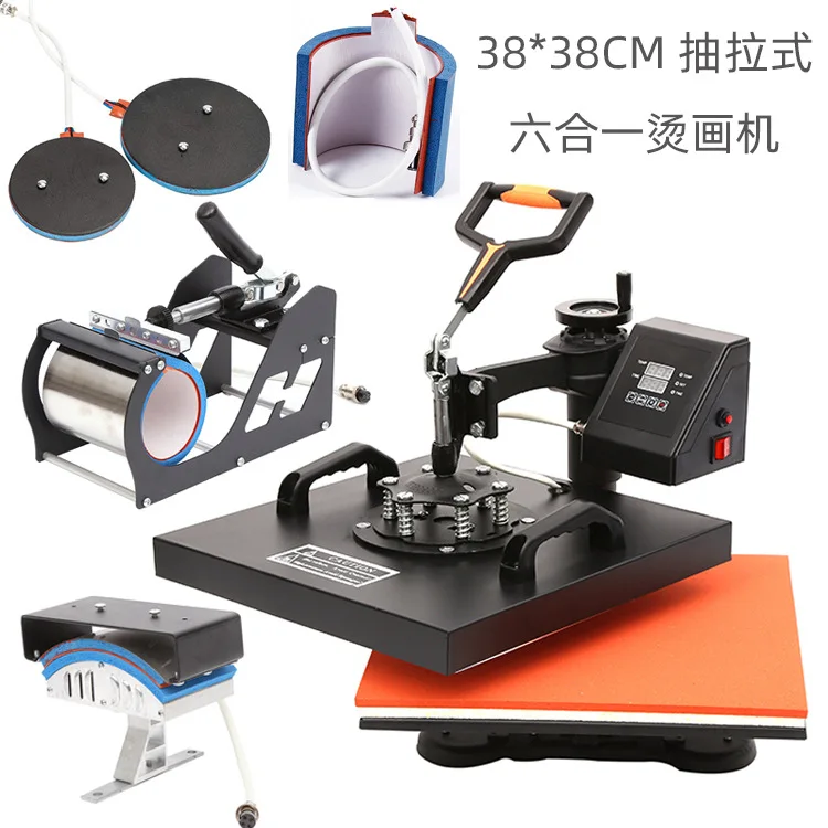 Flat six-in-one combination machine Multifunctional heat transfer machine