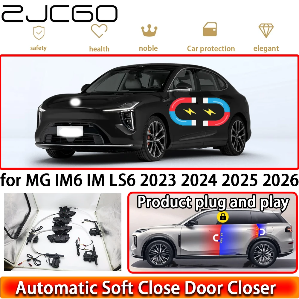

ZJCGO for MG IM6 IM LS6 2023 2024 2025 2026 Soft Close Door Kit Power Closing Latch System Auto Pull Door Easy Close Plug & Play