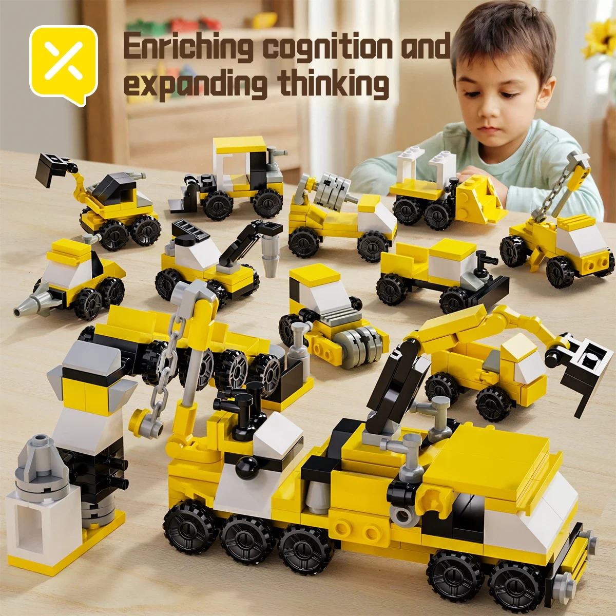 Jouet de Construction de véhicules d'ingénierie, série de camions de Construction, blocs de Construction, modèle assemblé à monter soi-même, jouets éducatifs STEM pour enfants