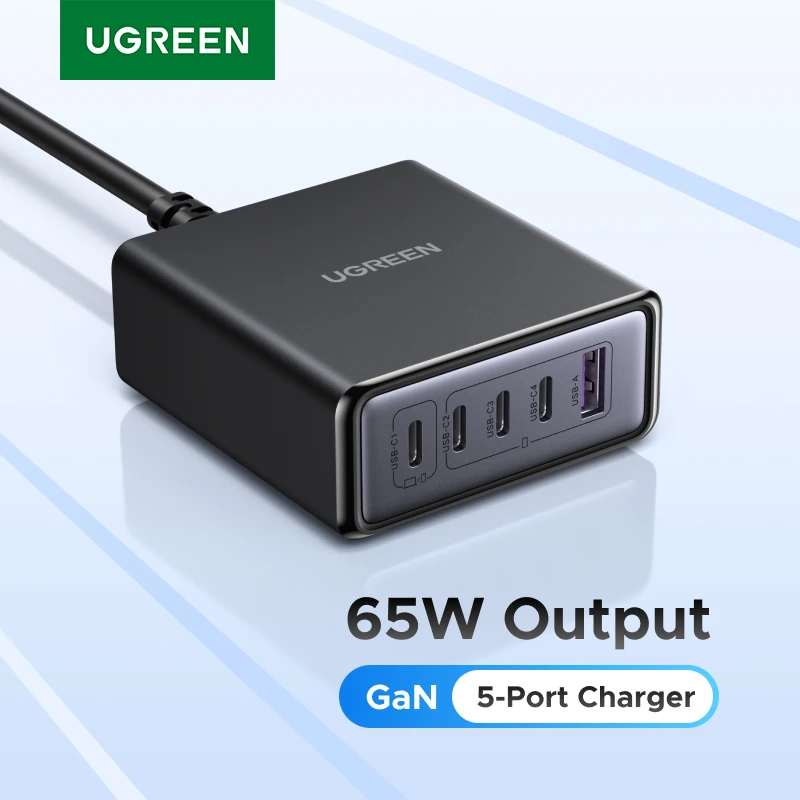 

【New】 Ugreen 65W GaN зарядное устройство для настольного ноутбука быстрое зарядное устройство 4 в 1 адаптер для iPhone 14 13 12 Pro Max зарядное устройство для телефона Xiaomi Samsung