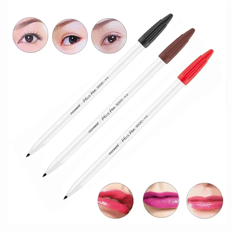 10pcs Microblading Marker Pen Waterproof Skin Marker Pen Eyebrow Permanent Makeup Position Mapping Mark Tools Tattoo Supplies