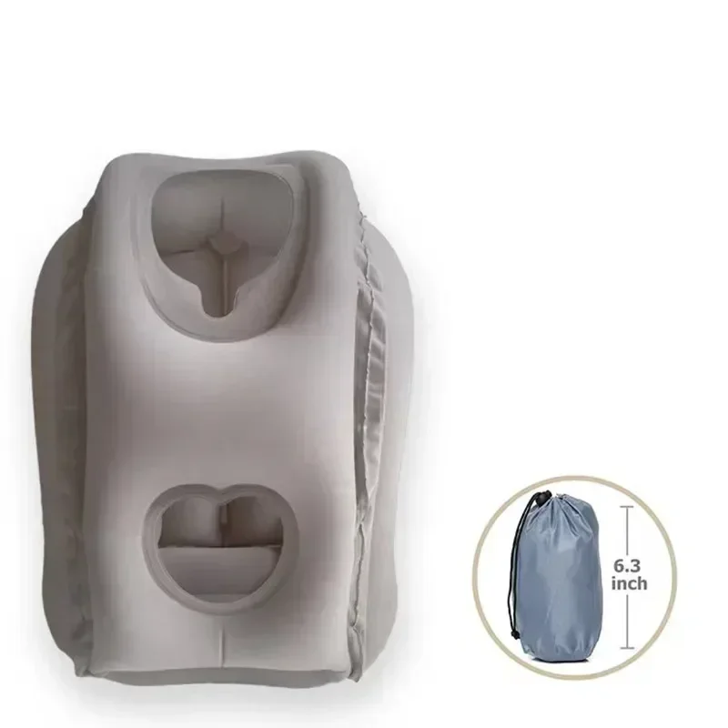 Travel Pillow Air Cushion Neck Car Inflatable Headrest Upgraded Cushions Airplane Plane Office Support Rest For Chin Nap Pillows