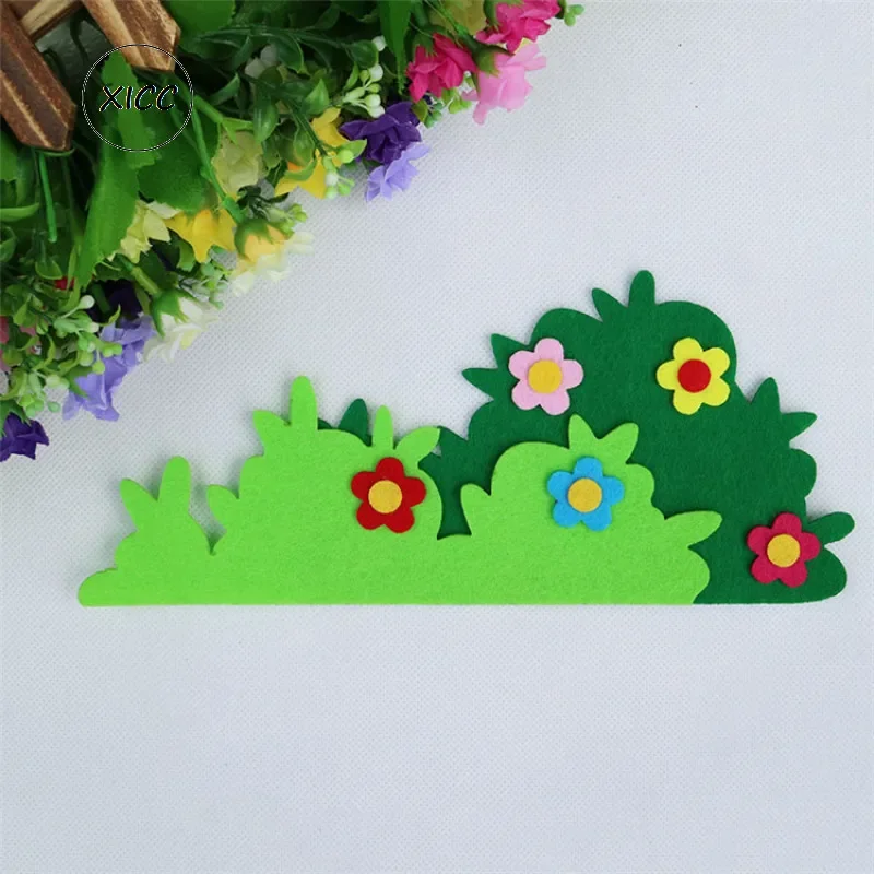 Thicken Nonwoven Felt Package Handmade DIY Nonwoven Flower Fence Grass Kindergarten Blackboard Wall Decoration Stereo Guardrail