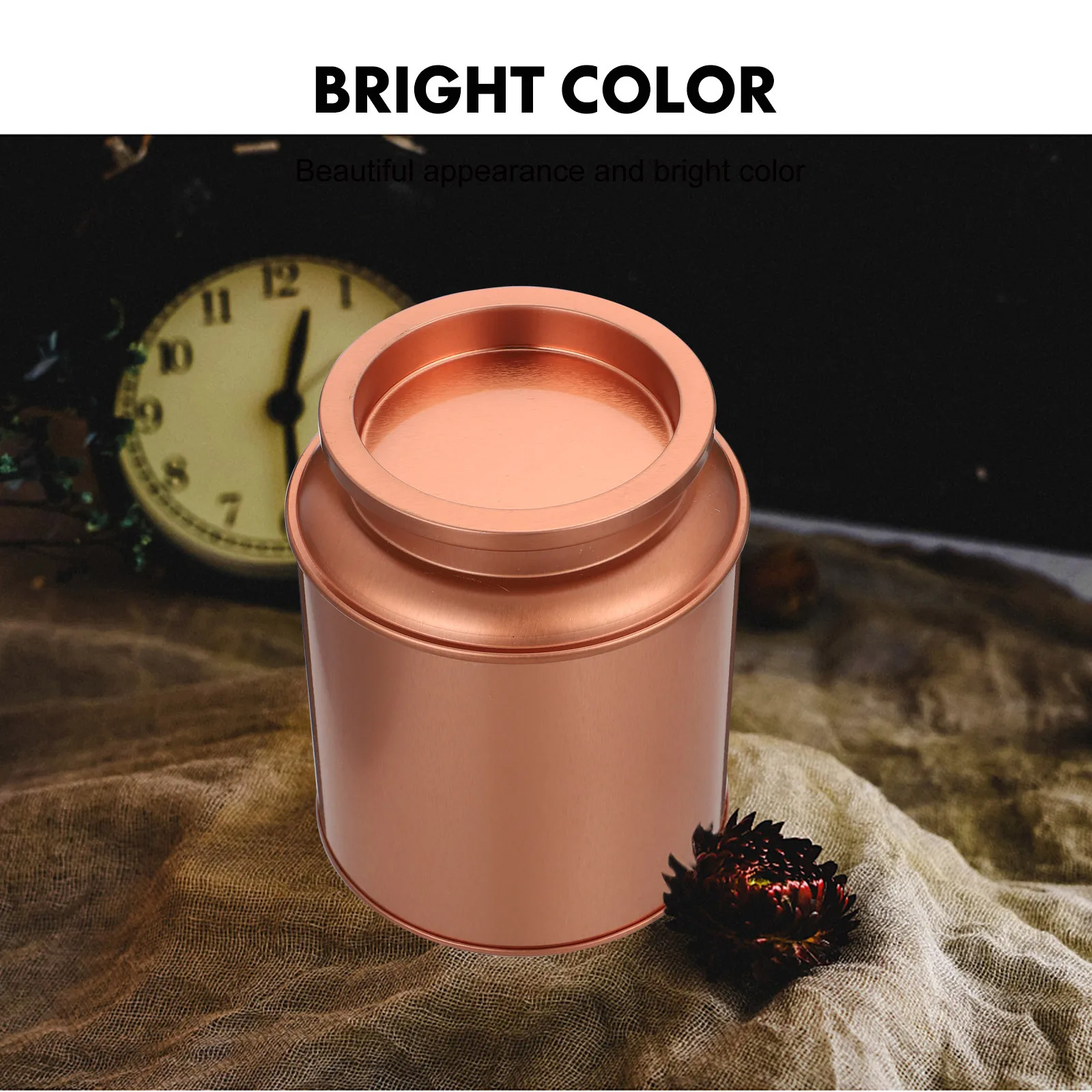 

Tinplate Tea Leaves Storage Can Thickened Sealed Lid Storage Container for Tea Dried Fruit Candy Household Use
