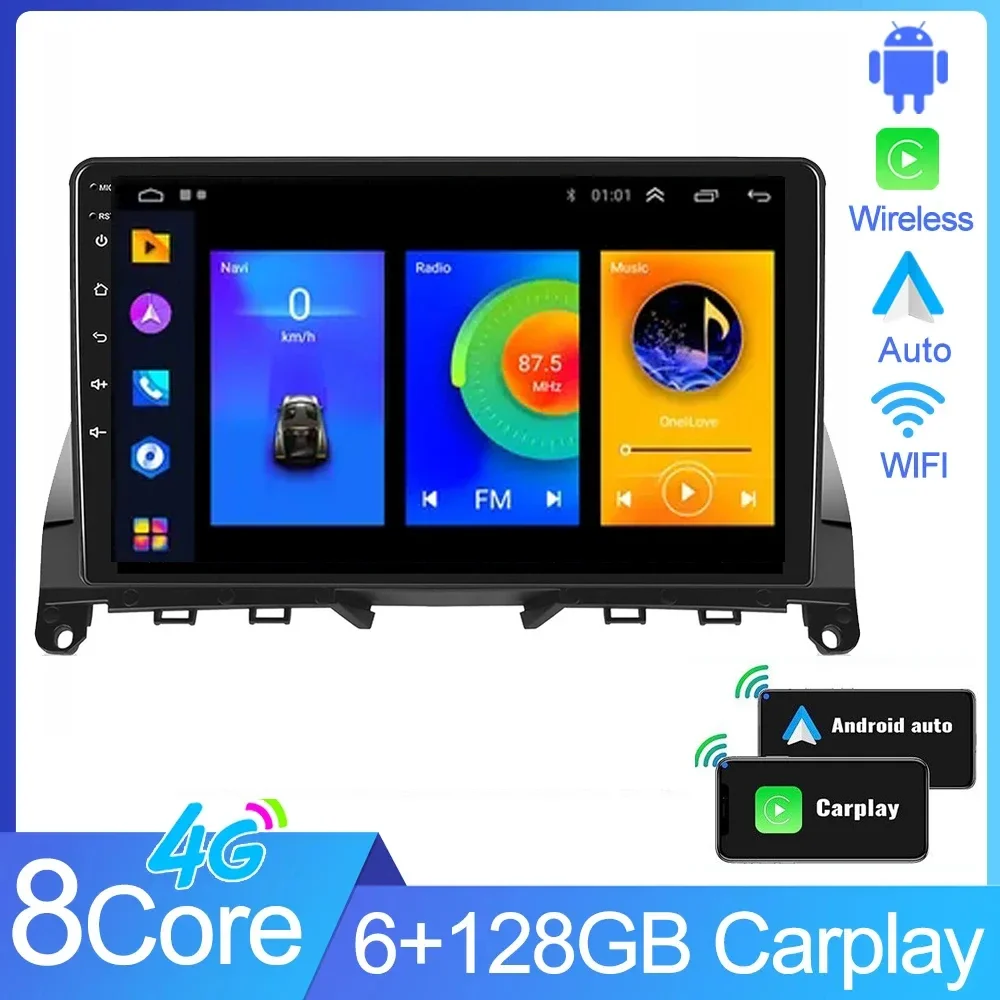 

4G Autoradio für Mercedes Benz C-Klasse W204 S204 2006-2011 Autoradio Multimedia Video Player 2din Android Auto Carplay Stereo