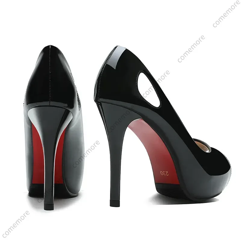 Women’s Shoes Heel Peep Toe High Heels Ladies Shoe Black Thick Bottom Shallow Sandals Summer 2025 Trend 32 Women Platform Pumps view 4