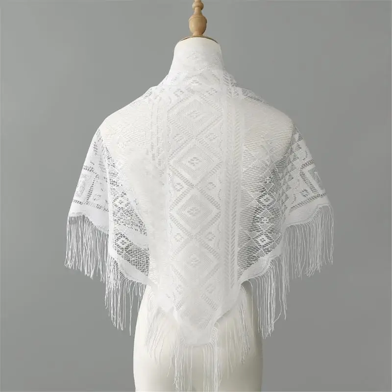 

Lace Pattern Scarf Soft Polyester Fabric Shawl Accessory For Women Casual Or Evening Wear