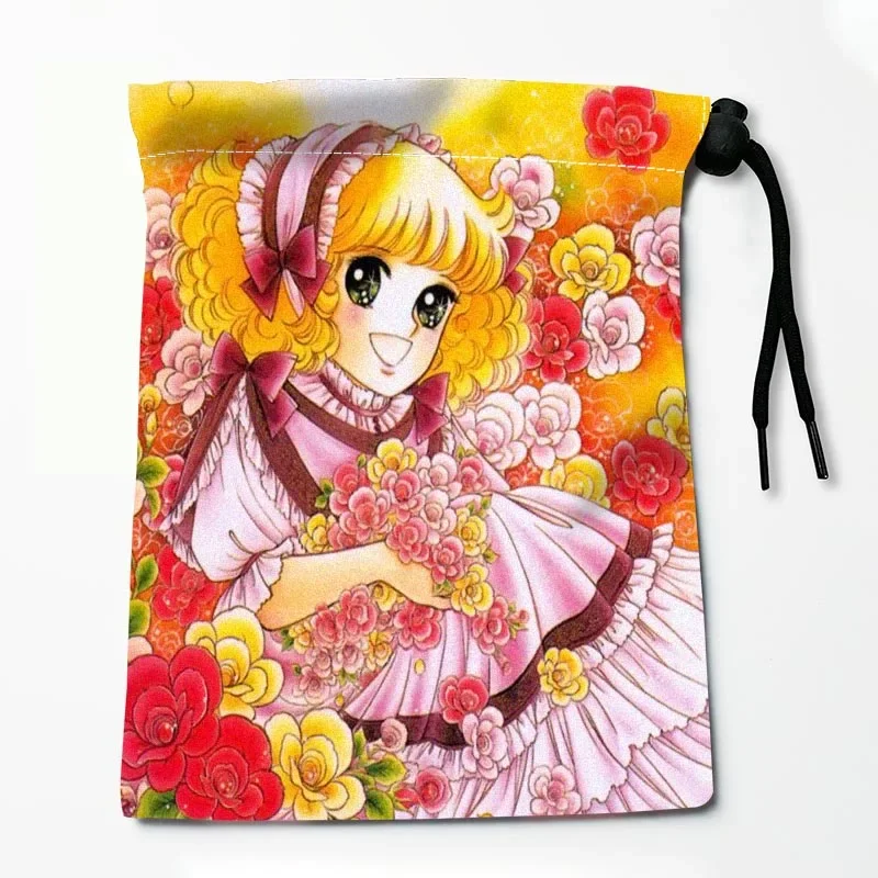 Candy Candy Drawstring Bags Festive Accessories 25X32CM Peach Skin Fabric Resuable Storage Clothes Bag Tarot Bag