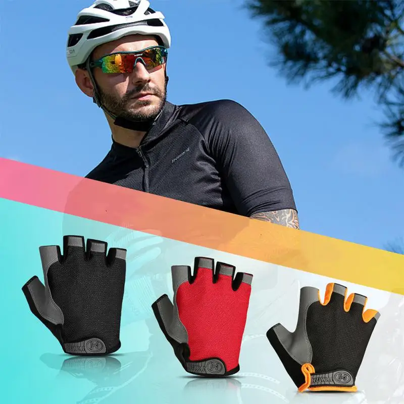 High Elastic Half-finger Tactical Cycling Gloves  Outdoor Sports Sunscreen Non-slip Breathable Thin Fingerless Half-cut Mittens