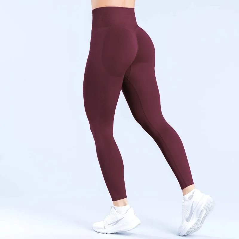 ZEMOREXMZ Leggings deportivos mate sin costuras Panel fruncido de cintura alta para entrenamiento físico Pantalones activos para mujer