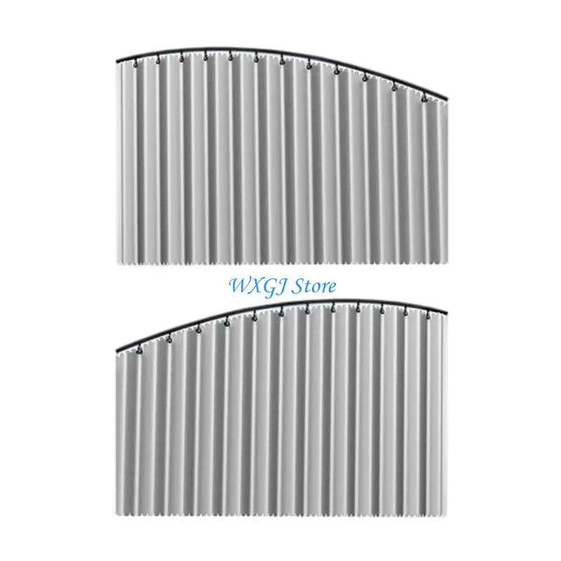 37JE Automotive Slide Sun Shade Curtain Soft Polyester Fabric Easy Installation Reduces Heat And Glares While Driving