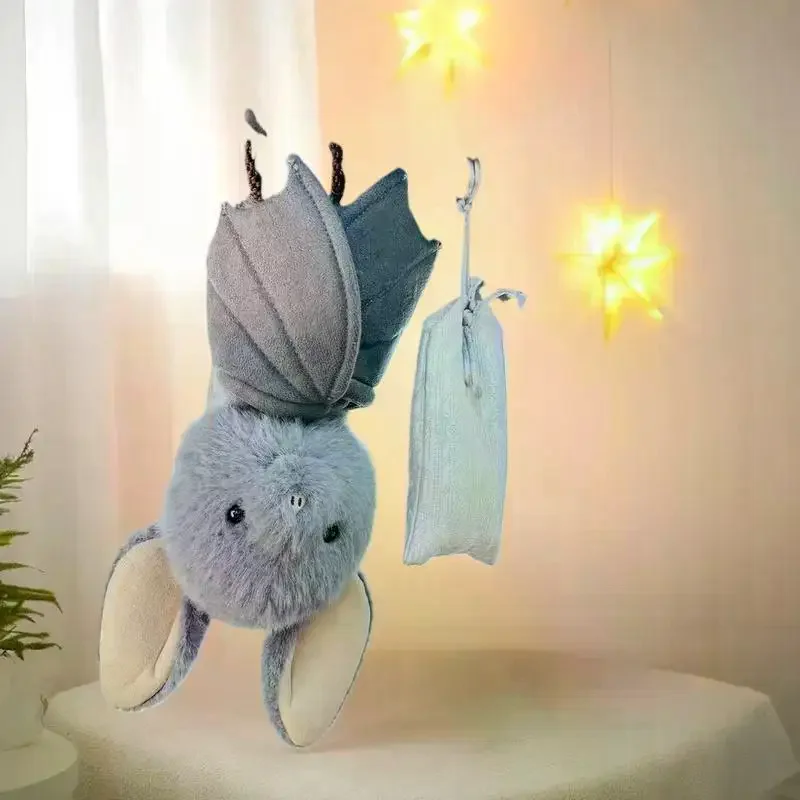 دمية ناعمة خنزير الخفافيش المبهجة، لعبة قطيفة على شكل حيوانات كرتونية فريدة من نوعها، ديكور المنزل والسيارة، هدايا العطلات #2