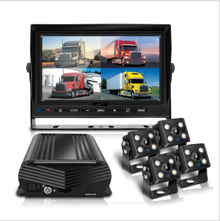 

4G GPS Truck Security DVR 4CH AHD 1080P MDVR I/O Alarm Support 2TB Hard Disk Car Video Recorder Playback Loop Recording