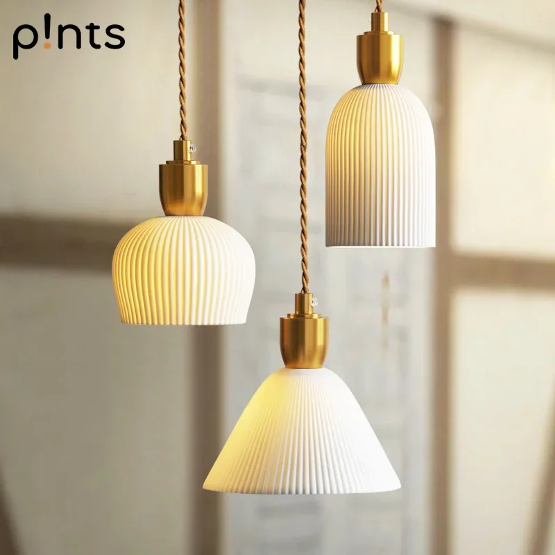 Nodic ceramic Pendant Lights Modern Lamps Fixtures Bedroom Living Room Light Hanglamp Vintage Hanging Lamp Luminaire Lighting