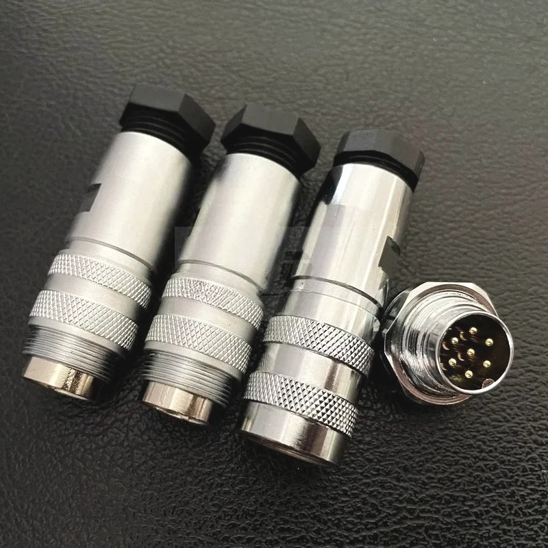 M16 C091 Aviation Plug Circular Connector 3 4 5 6 7 8 12 14 Pin Male Female Shielded Cable Joint PG7 PG9 4-8mm IP67 Waterproof