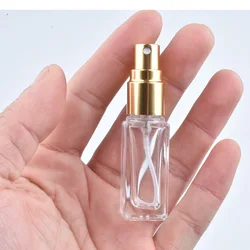 5ML Transparent Glass Perfume Bottle Mini Portable Perfume Essential Empty Containers Atomizer For Travel