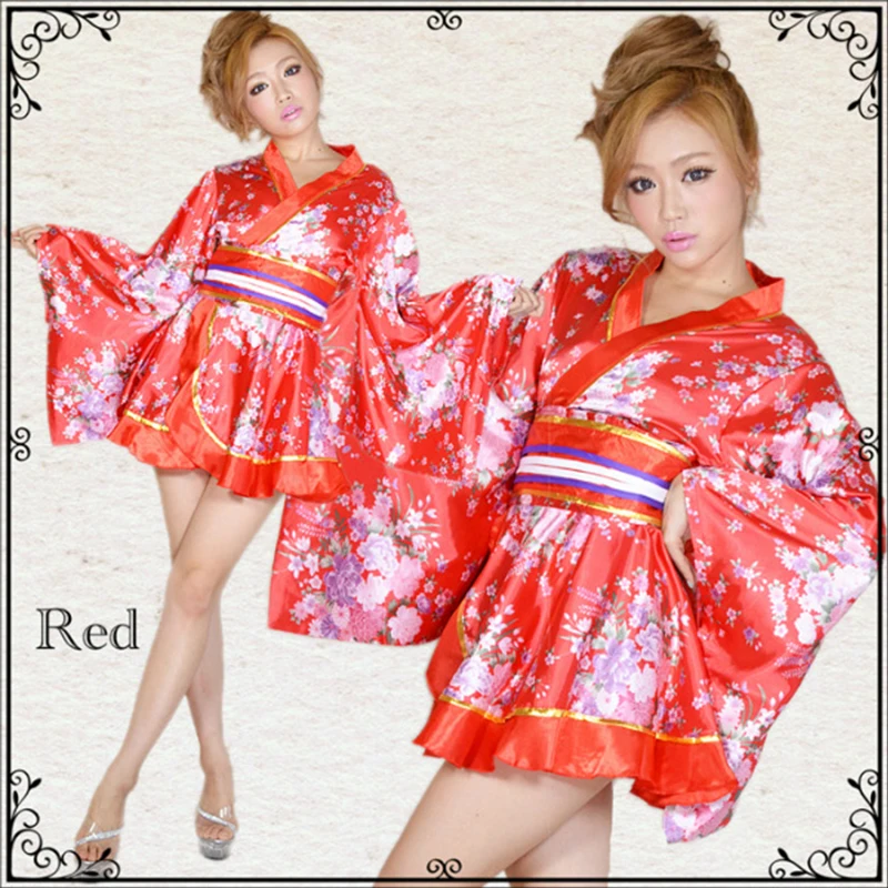 

Japanese Traditional Cospaly Women's Formal Bathrobe Anime Photo Set Kimono Stage Costume