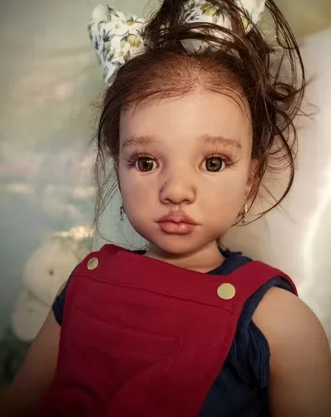 DLS Customized Limited Supply 42inch Reborn Baby Aloenka With Hand-Rooted Hair Painted Kit DIY Part With Cloth Body