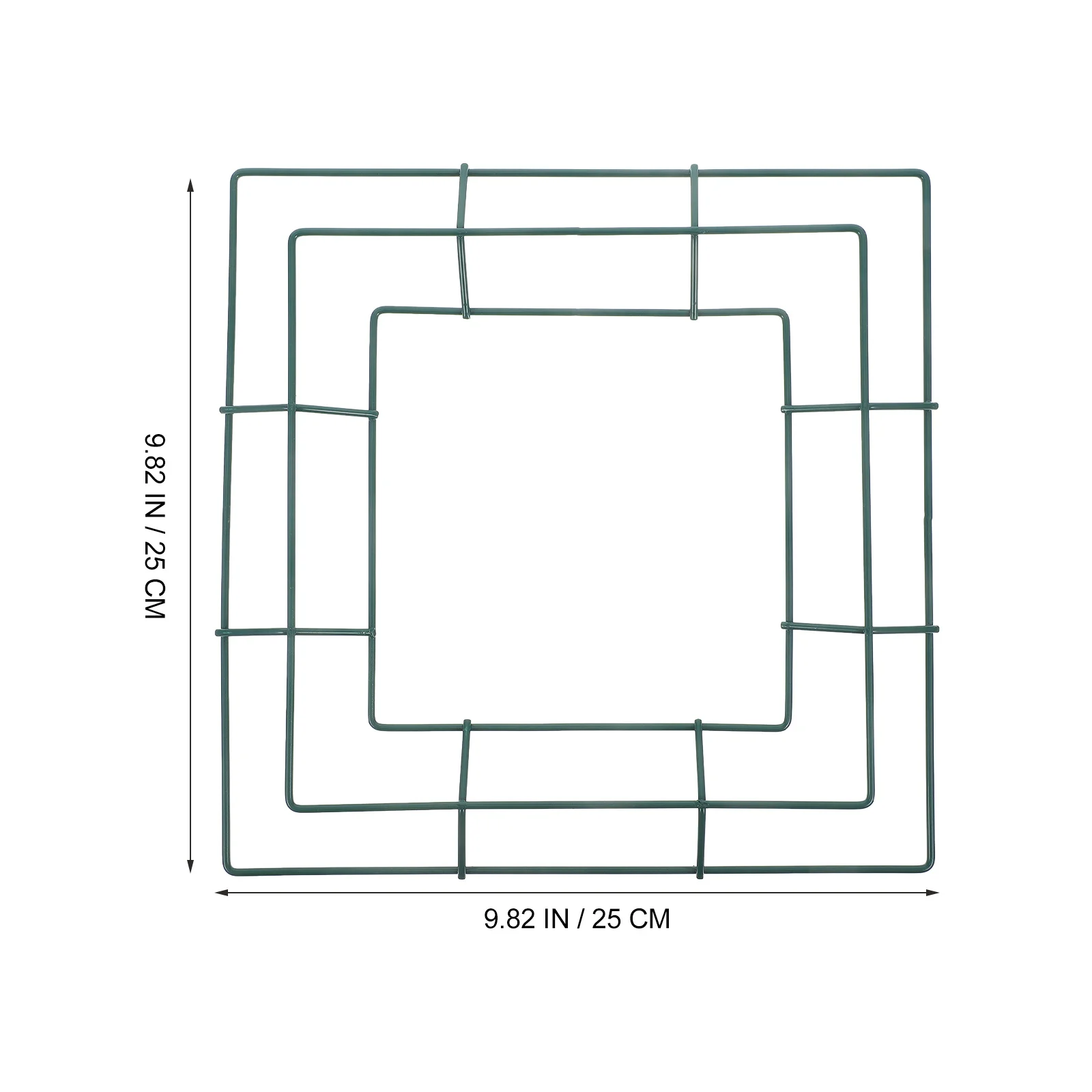 1 قطعة إكليل الحديد الإطار مربع معدن زهرة ترتيب الرف Diy بها بنفسك إكليل صنع معلقة جارلاند ديكور لوازم الحفلات #4