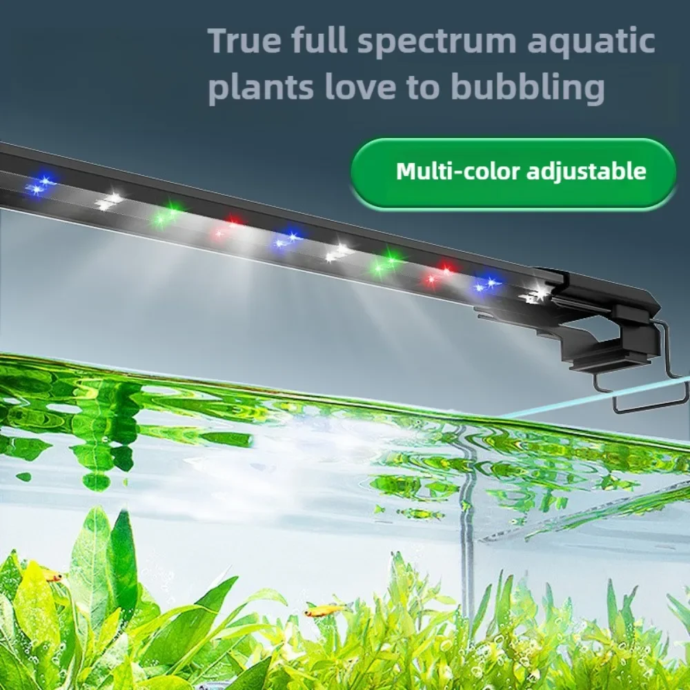 

Fish Tank Light LED Aquarium accessories,3 Light Modes and Time Settings,Full Spectrum Freshwater Aquatic Plant Help Algae Grow