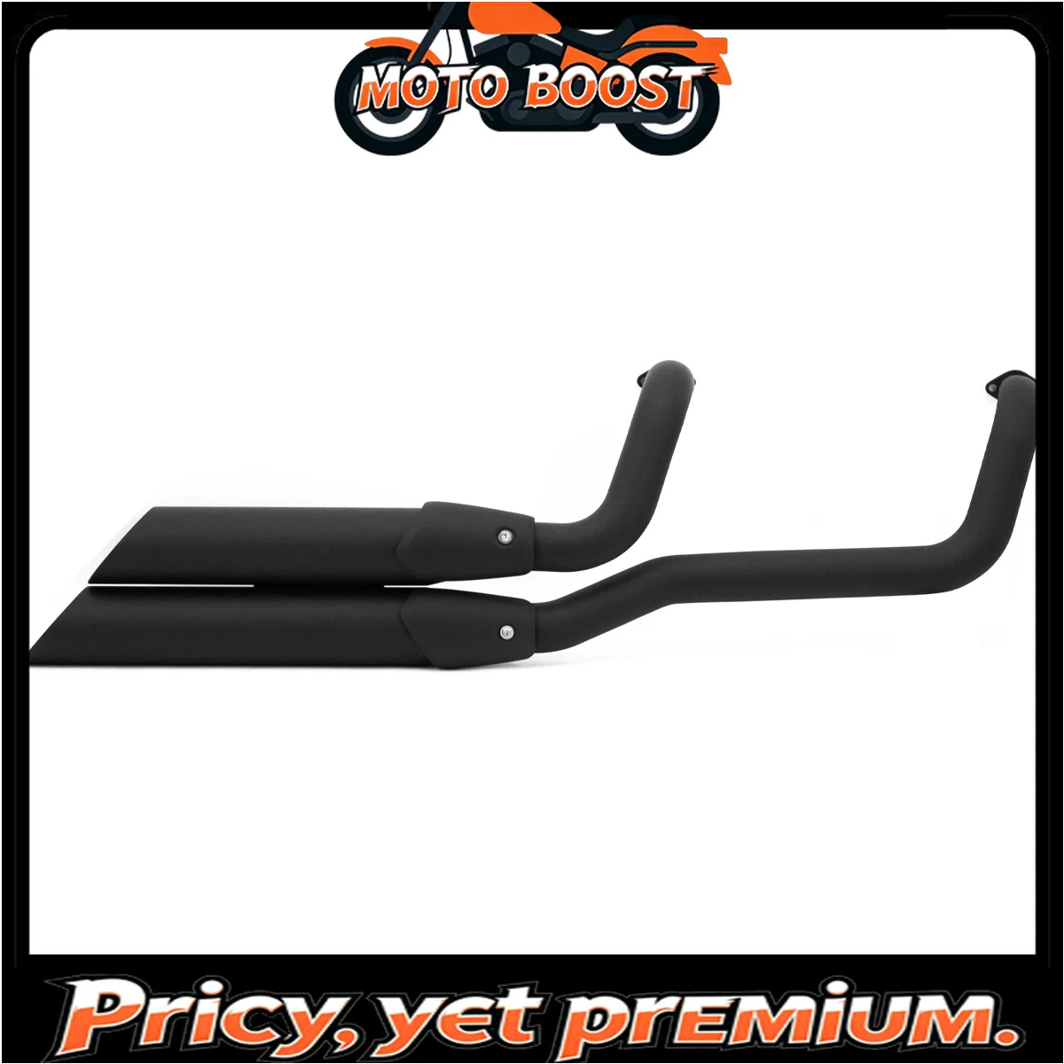 Customized Retro Motorcycle Exhaust Pipe Right Side Double Tube With Stainless Steel Material for QJMotor SRV250
