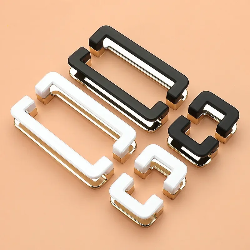 Two-color Simple Hardware Cabinet Door Handle Solid  Indoor Drawer Handle Door Knobs and Handles Handles for Kitchen Cabinets