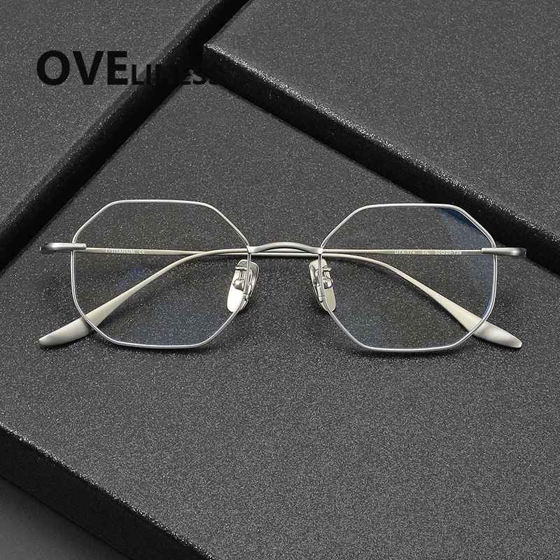 

Pure Titanium Glasses Frame Men Brand Design Vintage Square Eyeglasses frame Women Japanese Ultralight Retro Eyewear spectacles