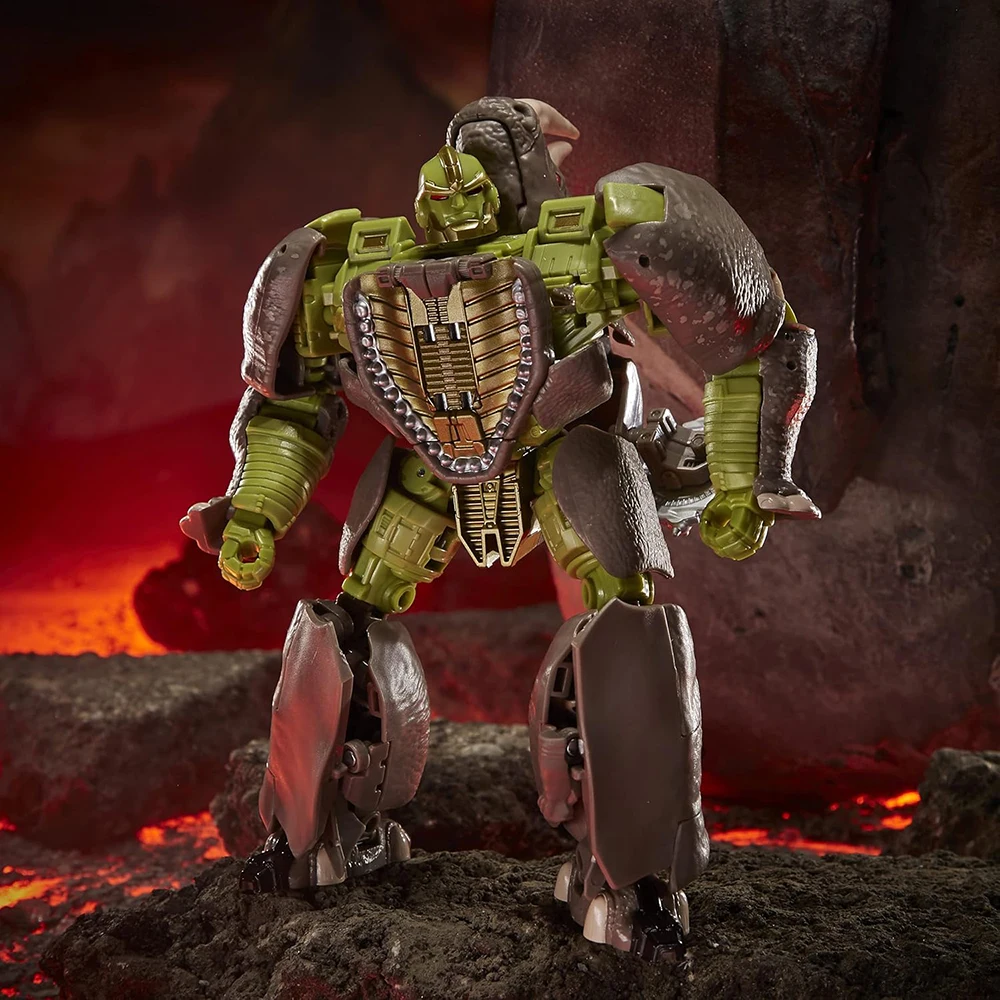 [In-Stock] Hasbro Transformers War for Cybertron Kingdom Rhinox 18cm Voyager Class Original Anime Figure Model Collection Toys