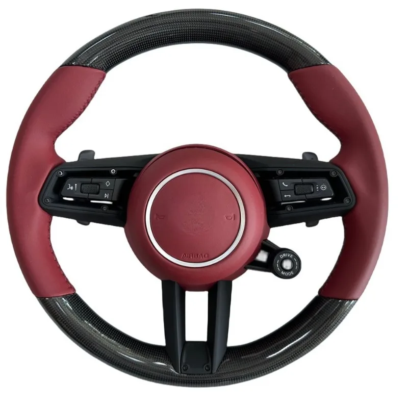 Parts for Porsche Steering Wheel Carbon Fiber 911 Cayenne Boxster Macan Panamera