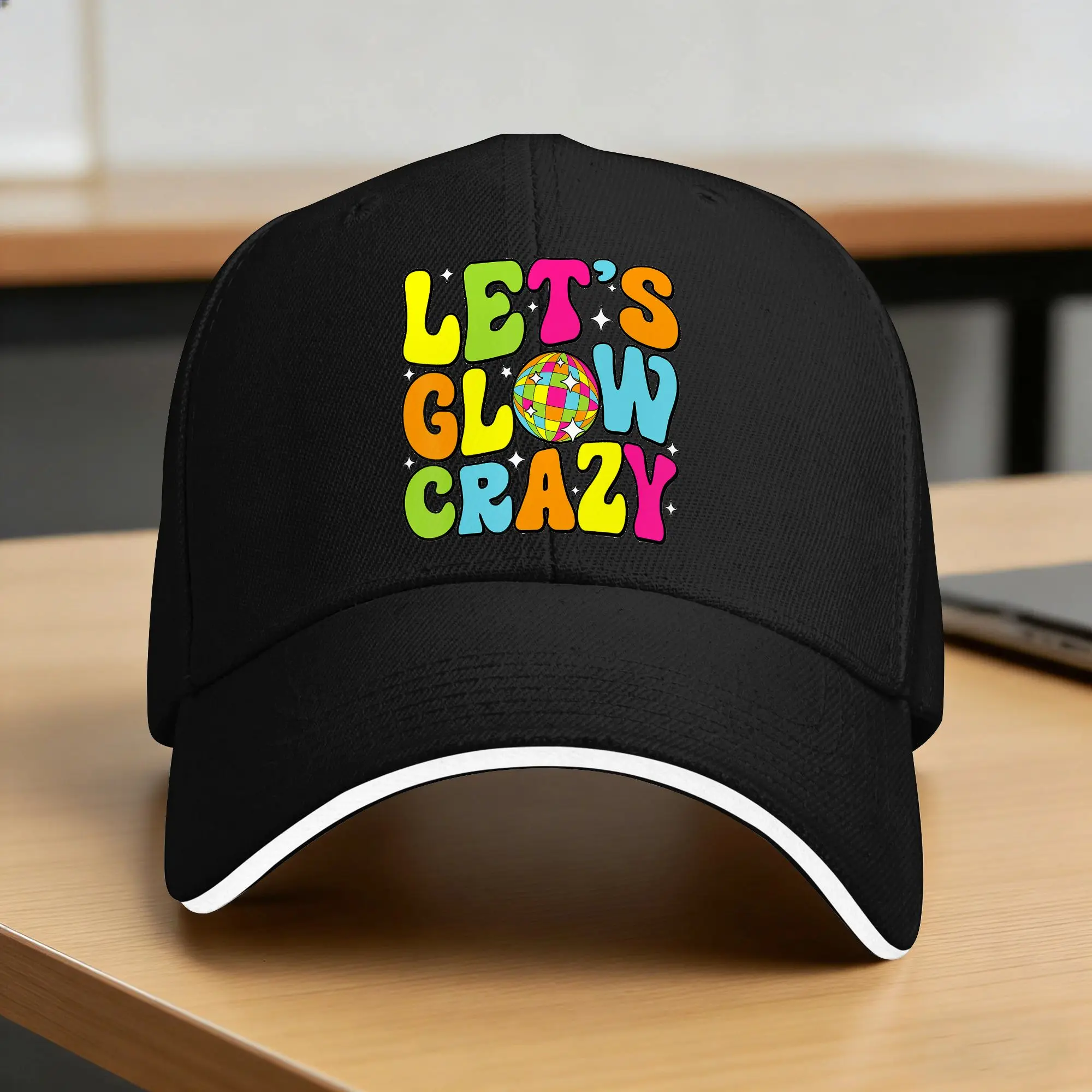 Spring Casual Baseball Cap Let’s Crazy Retro Birthday Party Glowing 80s 90s Group Team Outdoor Sports Trucker Hat Baseball Caps