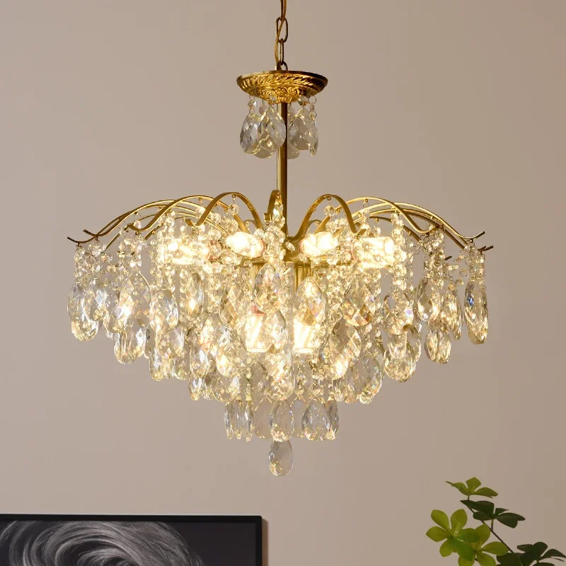 Crystal Chandelier Master Bedroom Chandelier Dining Room Decoration Ceiling Mounted Light Fixture Modern Minimalist And Luxuriou
