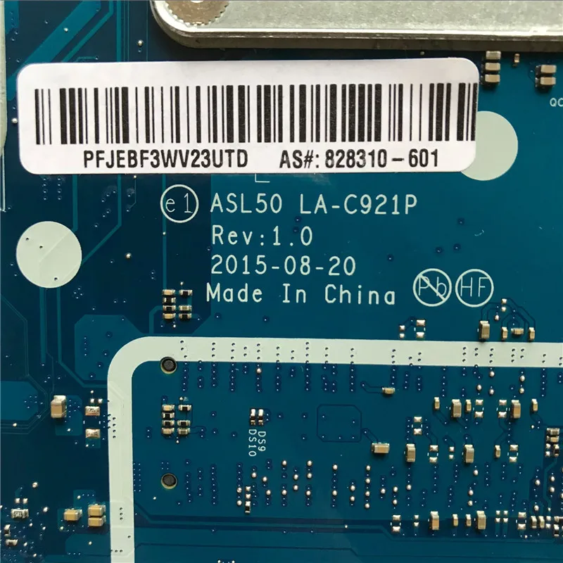 Imagem -05 - Placa-mãe Portátil para hp 15-ac 828188601 828188501 828188001 Mainboard Asl50 La-c921p com Sr2ez I7-6500u Cpu 100 Testado ok