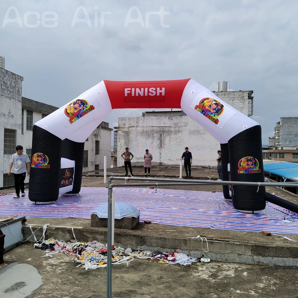 6m W x 3.6m H Free Standing Outdoor Inflatable Arch Giant Inflatable Archway Advertising Start Finish Line Racing Arch