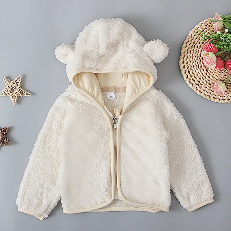

2025 Autumn Baby Clothing Winter Newborn Boy Clothes Casual Cute Warm Fleece Zipper Hooded Toddler Jackets For Girls Outerwear