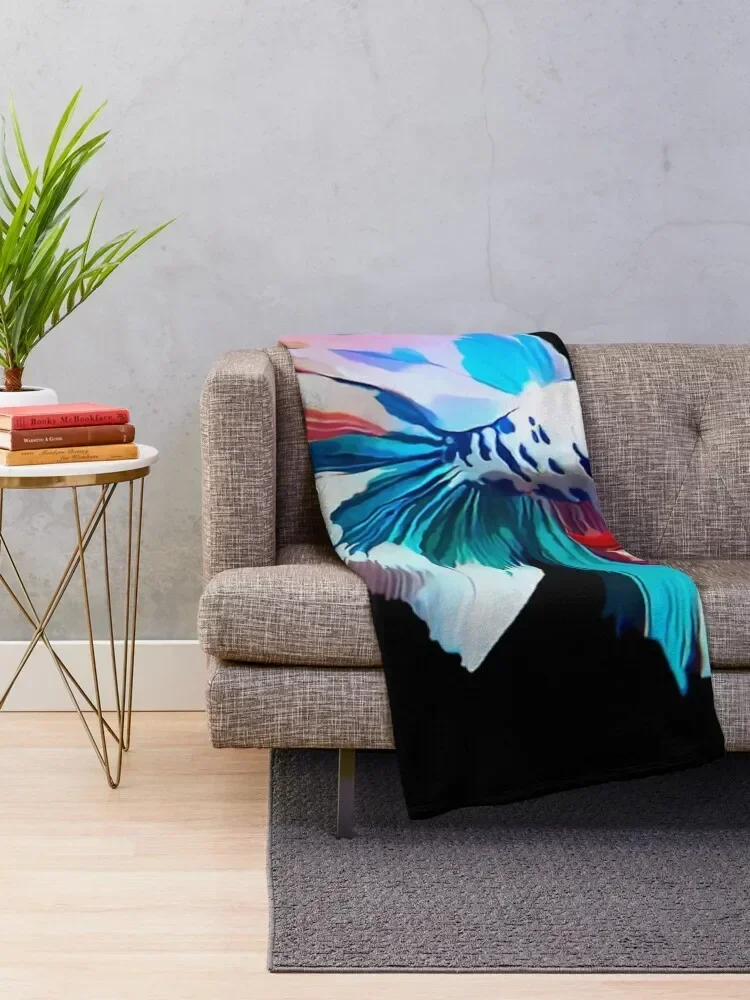 Betta Fish Throw Blanket Blankets Sofas Of Decoration Decorative Sofa Thin Bed Blankets