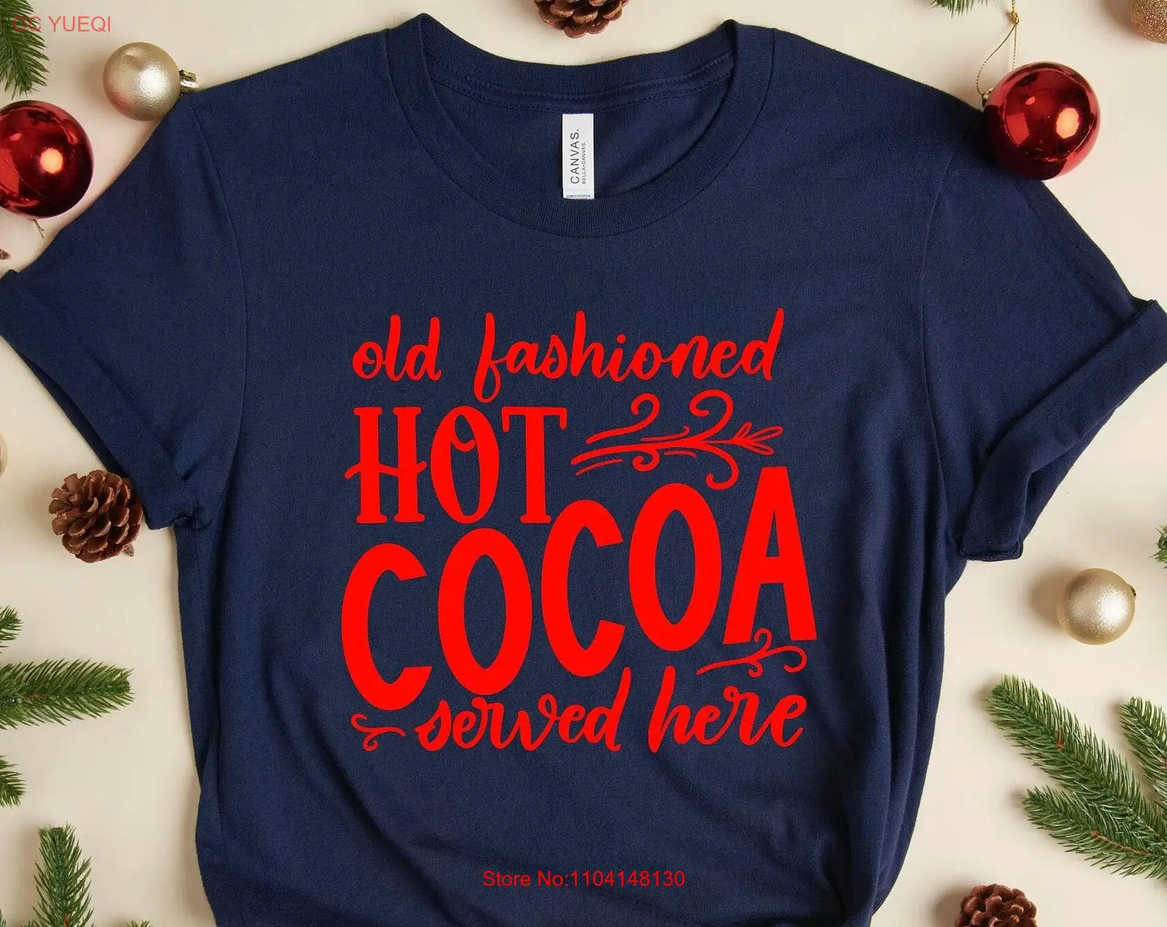 

Old Fashioned Hot Cocoa T Shirt Christmas 2021 Crew Family long or short sleeves